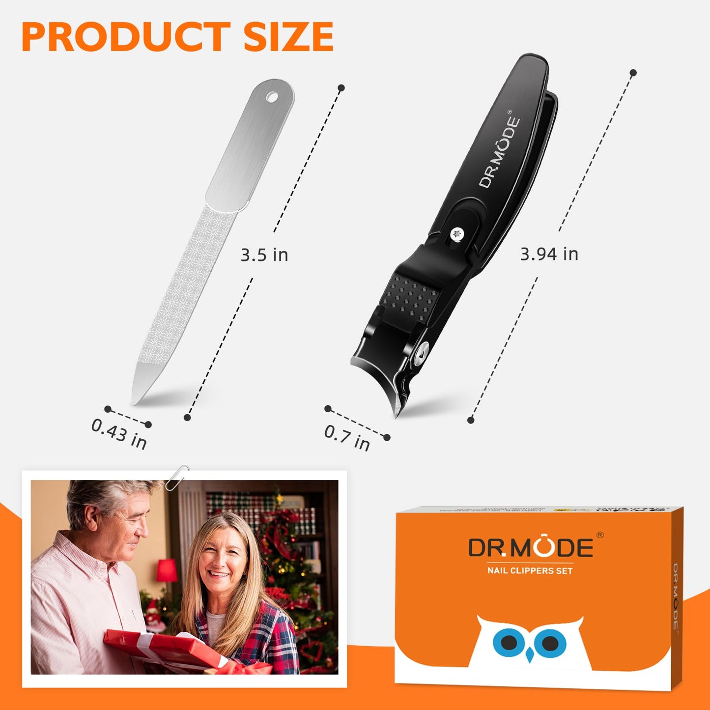 Slanted Nail Clippers for Men Thick Ingrown Nails, Large Toenail Clippers for Seniors with Wide Jaw Opening, Heavy Duty Long Handled Nail Cutter