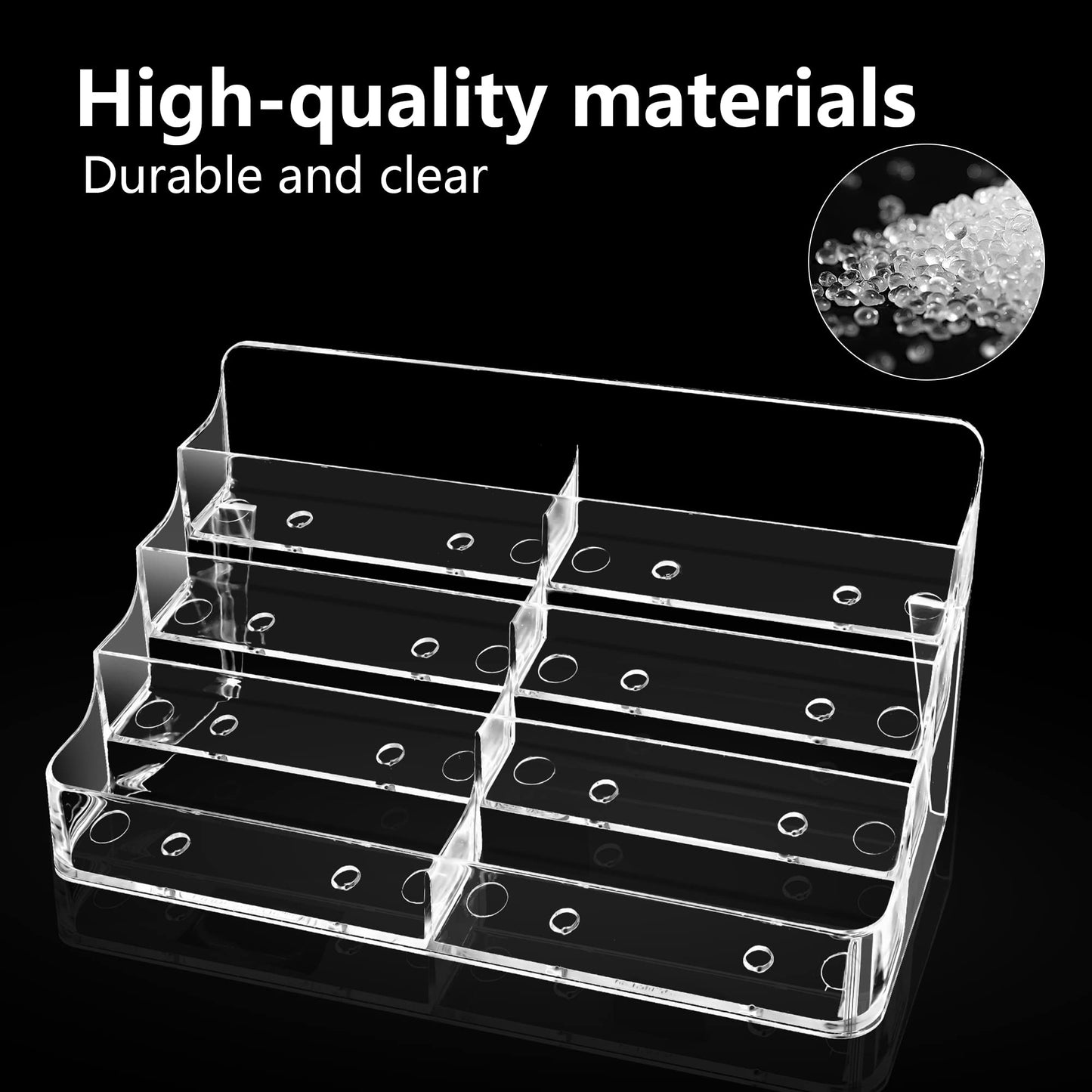zavekia 2 Pack Business Card Holder, 8 Pocket Acrylic Business Card Holder for Desk