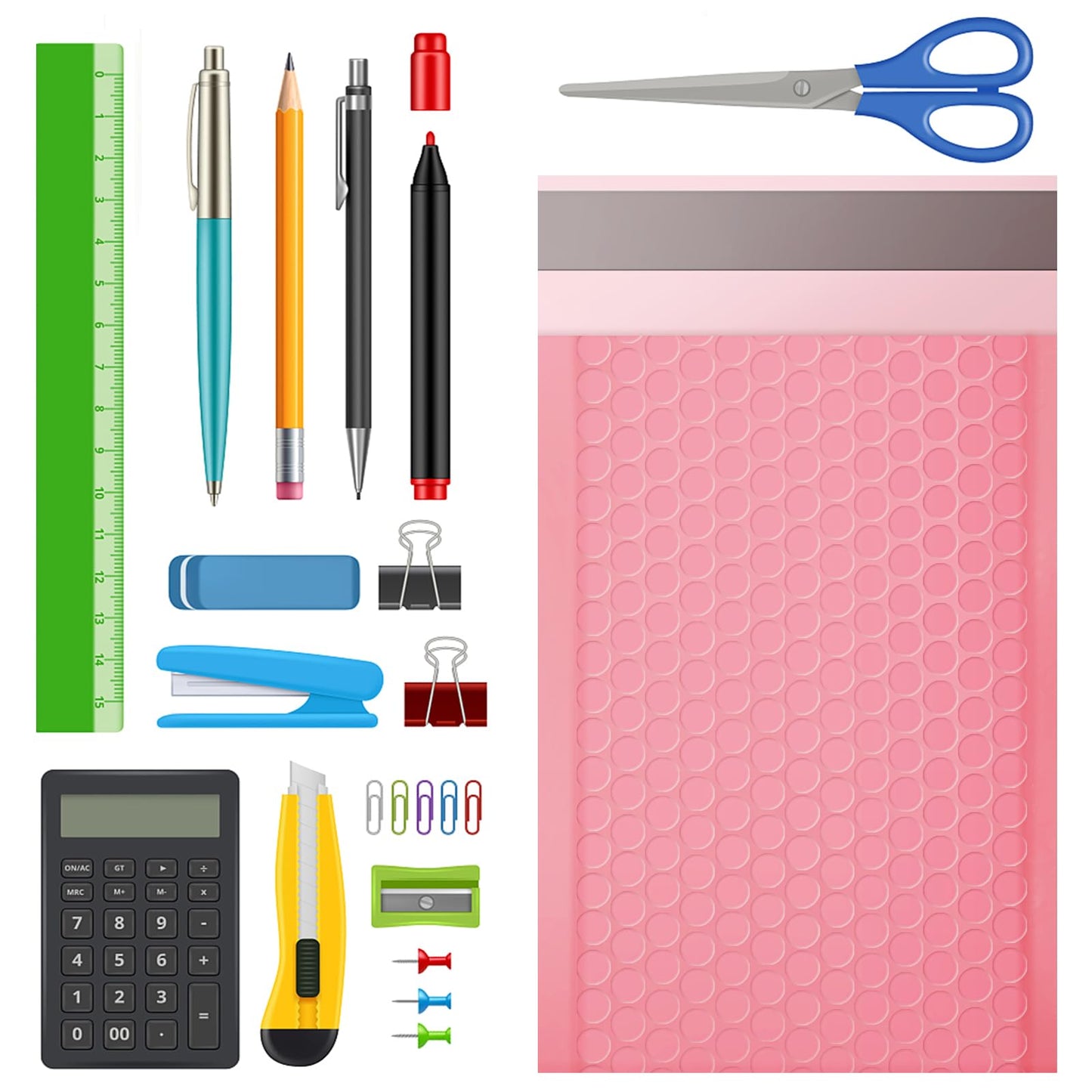 Bubble Mailers, 4x7 Inch Padded Bubble Mailers Pack of 100 Bubble Envelopes Opaque Self Seal Adhesive Waterproof Bags for Shipping and Packaging (Pink, 4x7-100Pc)