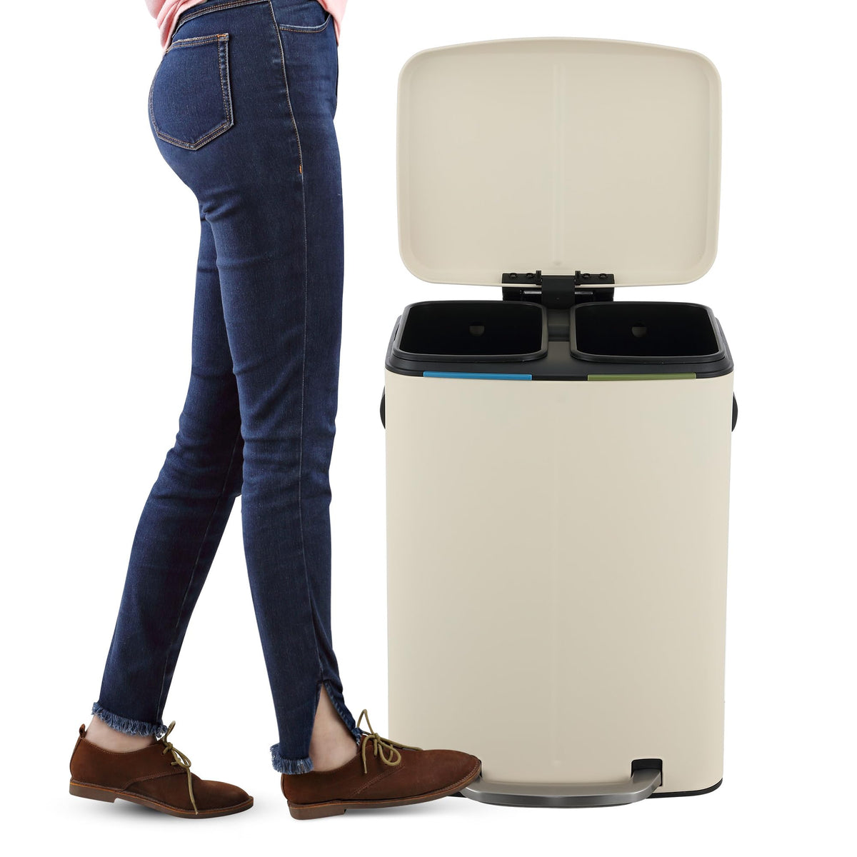 Marco 10.6 Gal Double Bucket Step Trash Can