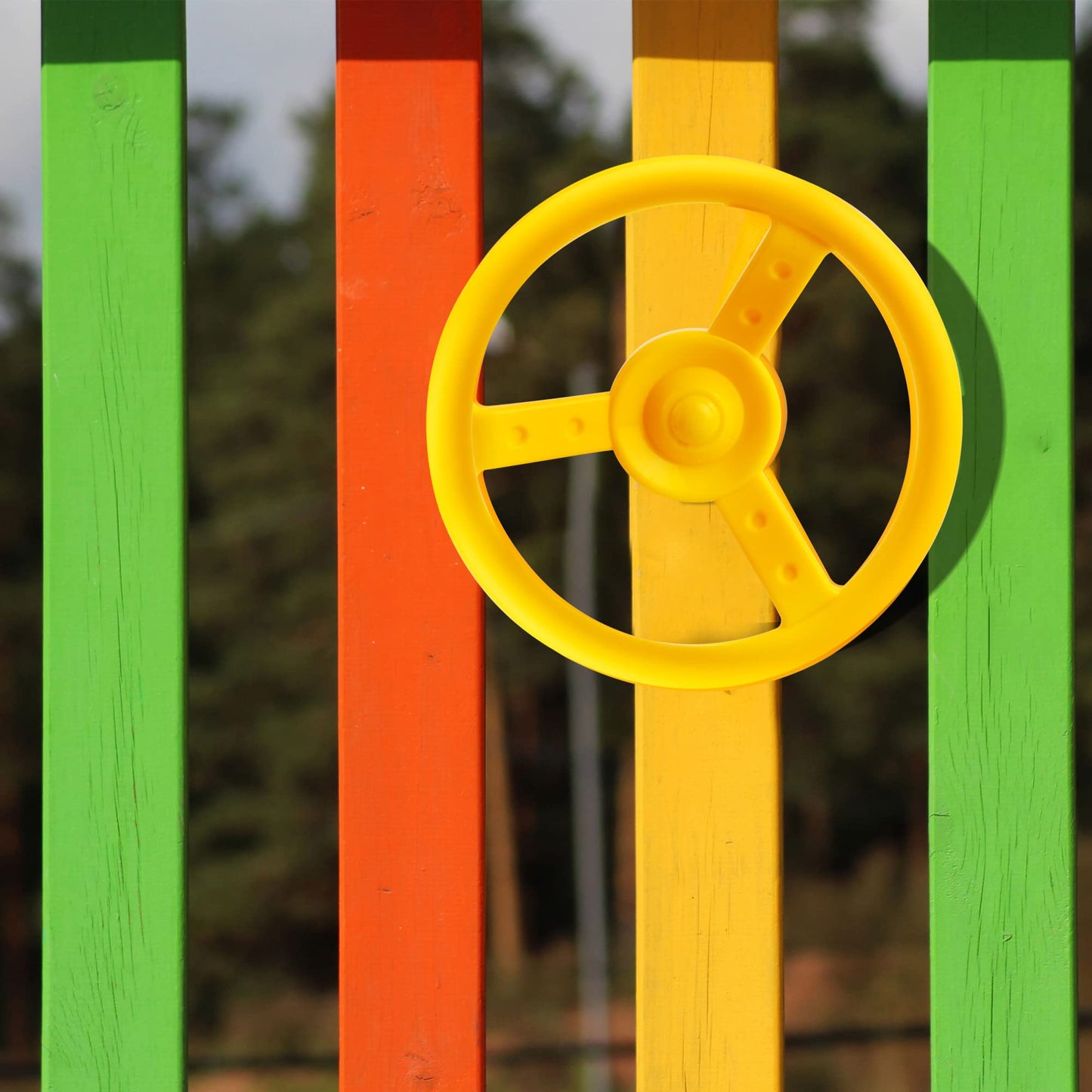 6 Pack Playground Steering Wheel Plastic Swingset Ship Wheel Playset Steering Wheel Toys for Kids Playground Playhouse Treehouse Accessories (Color Set 1)