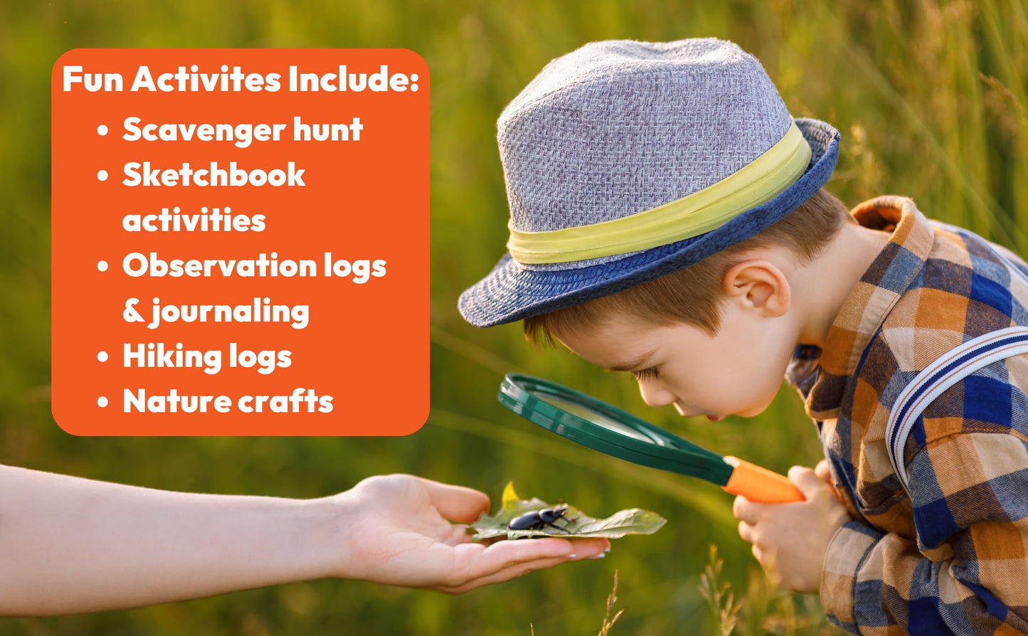 Outdoor Explorers: Take A Hike Field Journal Activity Nature Book with Stickers for Adventurous Kids, Ages 5 and up