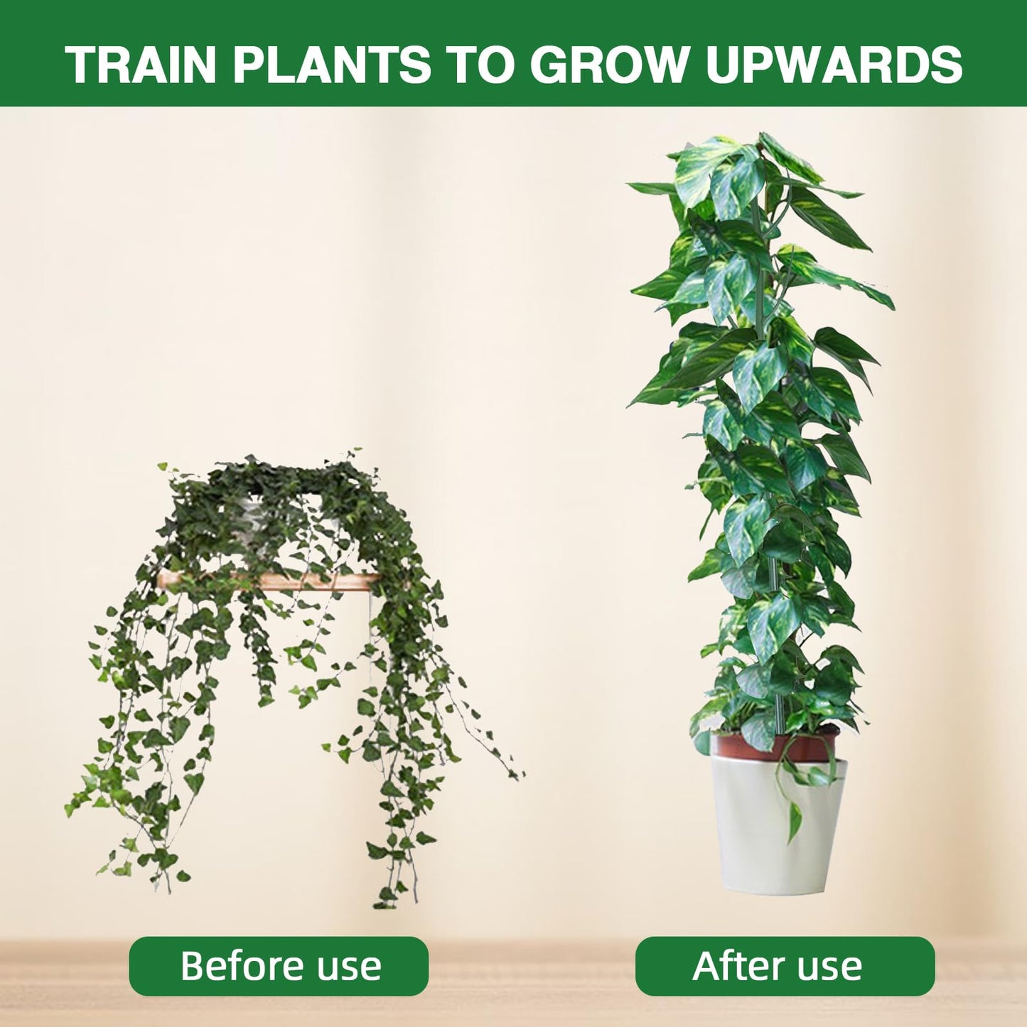Kutoda 6-Pack Twig Plant Support Stakes Set with Blending Design, 28.8-Inch Towers for Indoor/Outdoor Plants