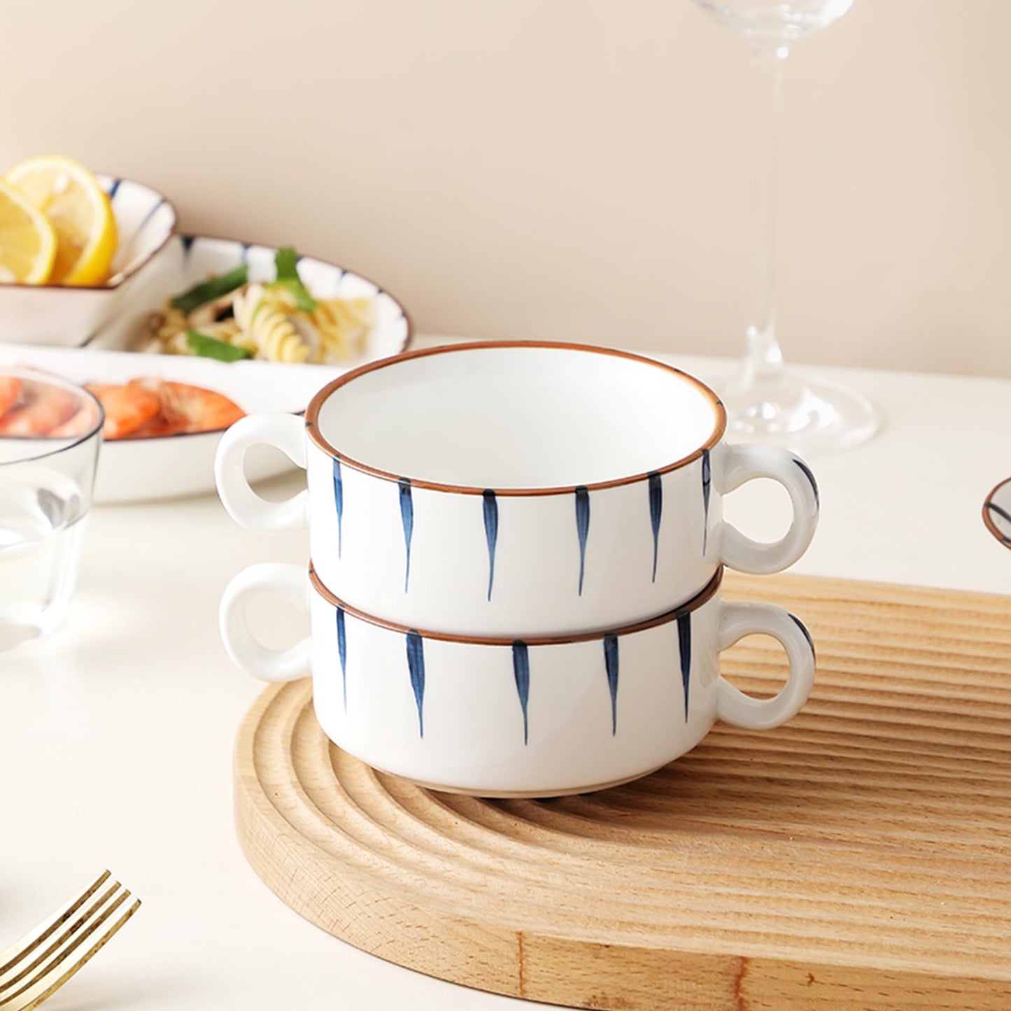 Acyhggi 8 Inch Porcelain Divided Plate Set, 3-Piece Ceramic Dinnerware for Portion Control, Weight Loss, Breakfast, Lunch, Salad - Microwave & Dishwasher Safe