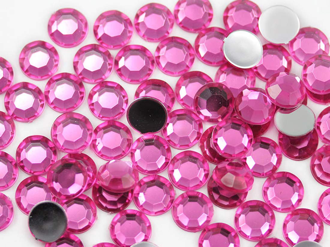 400PCS SS40 8mm Assorted Flat Back Acrylic Rhinestones Plastic Gems for Jewelry Making, Face Painting Cosplay Costume Embelishments