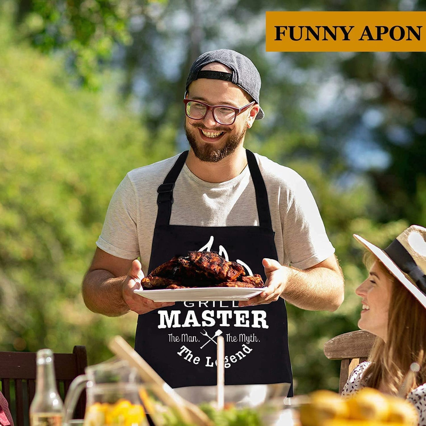 MUJUZE Grilling Accessories,Grill Utensils Set for Outdoor,Barbecue Tool Sets for Men,BBQ Accessories with Apron for Dad,Grill Tool Set,Grill Kit for Camping,Backyard