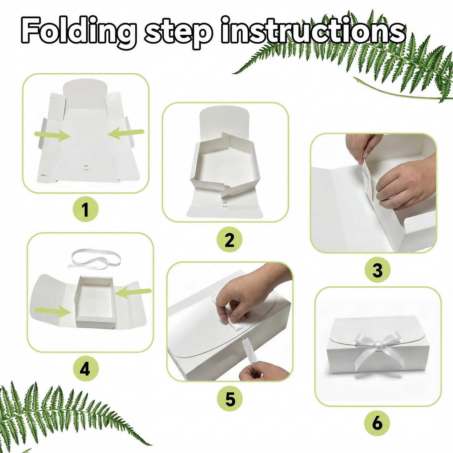 ZSZMFH 15 PCs Gift Boxes with Lids, 12" x 8" x 4" White Gift Boxes with Ribbon, Bridesmaid Proposal Box, Kraft Paper Gift Box for Wedding, Packaging, Present, Birthday, Cupcake Boxes, Crafting