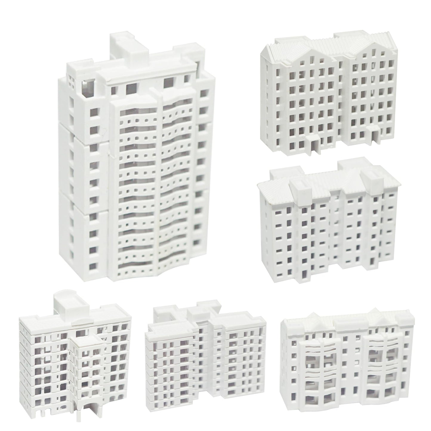 Attuslla Building Material Model Building Model for Home Decor Sand Tray Miniatures Garden Statue Model Mini Garden Decor Sand Table Model Building Kit Sand Table Decor (6 PCS 1:500), CX-03061