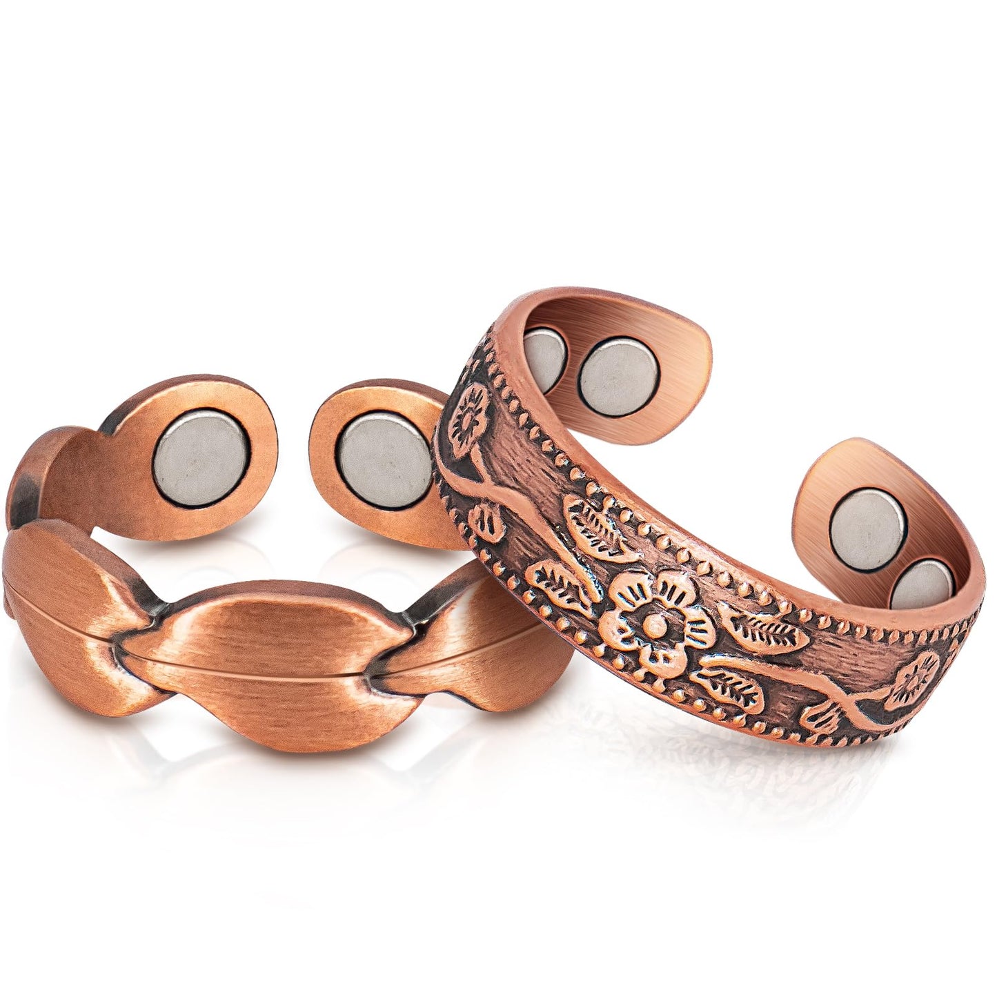 Copper Band for Women, Magnetic Bands with 3500 Gauss Magnets, 99.99% Pure Copper Jewelry with Gift Box