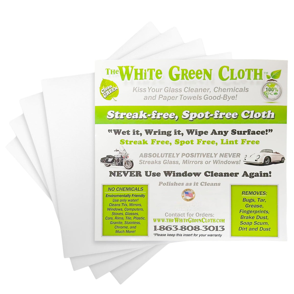 4 Pack Reusable Cleaning Cloths for Streak (4 Count)