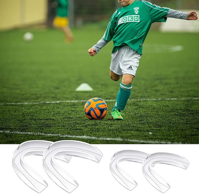 Mouth Guard for Grinding Teeth, Dental Guard, 2 Sizes 4 Pieces, Stops Bruxism Night Guard, Clenching Mouthguard