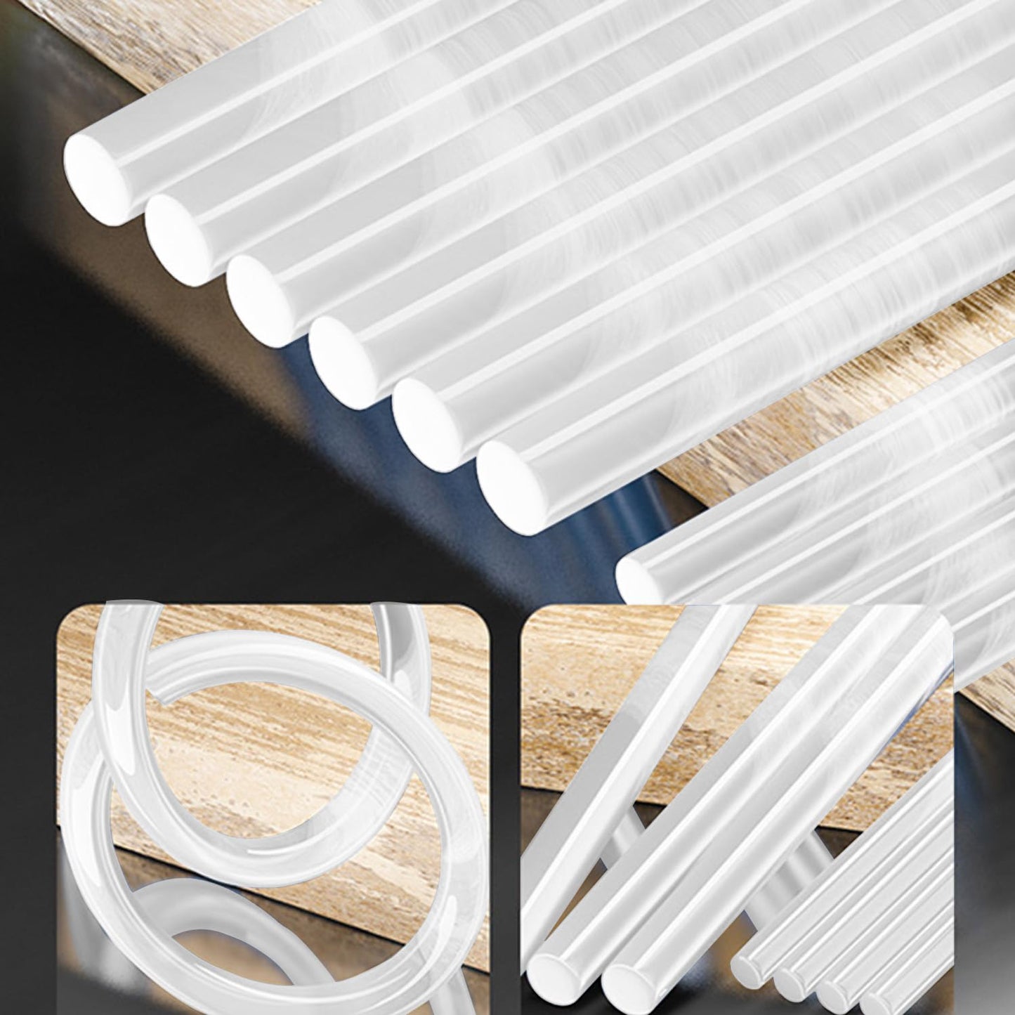 Hot Glue Gun Sticks, 60 Pack MONVICT Glue Sticks with 4" Long 0.43” Diameter, Craft Hot Glue Pastes All Purpose Hot Melt Glue Sticks for Most Glue Guns, Clear Glue Sticks for DIY, Arts & Crafts