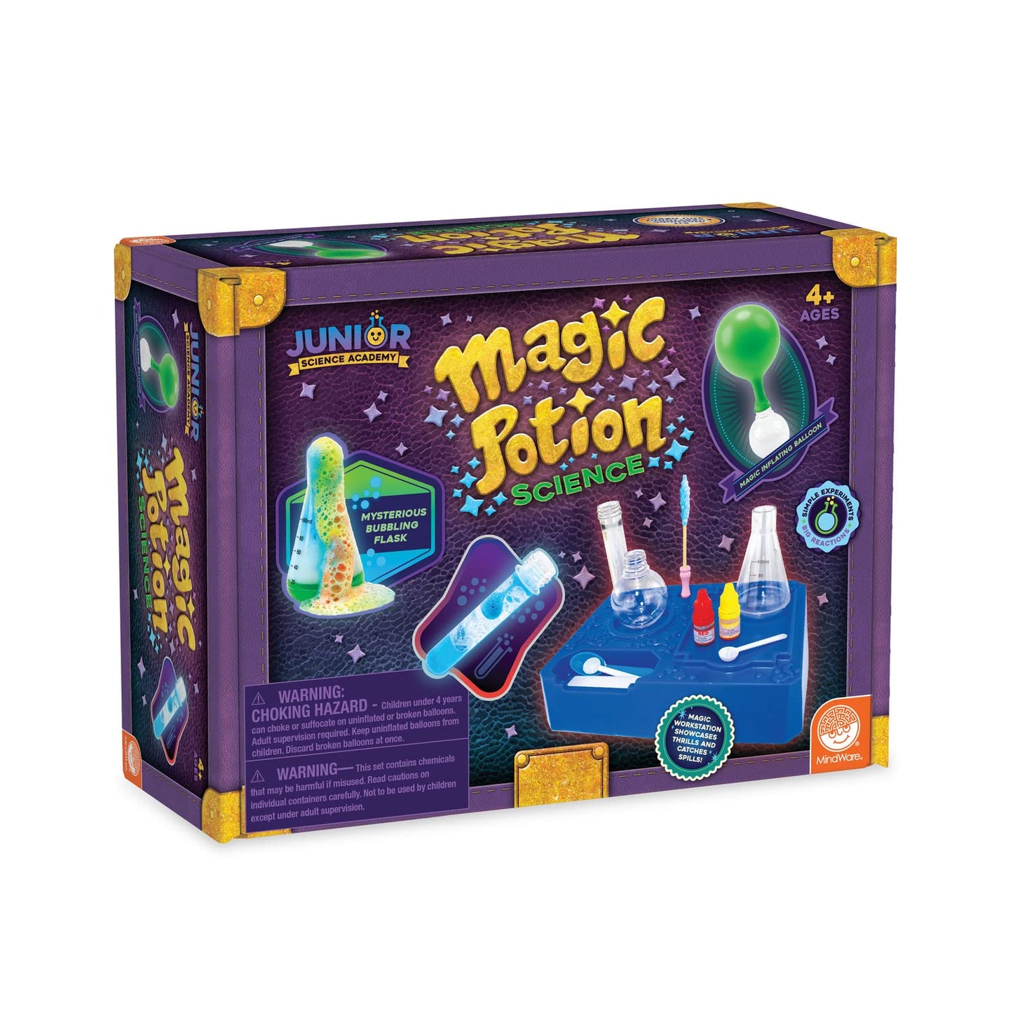 MindWare Junior Science Academy: Magic Potion Science Chemistry Set – 5 Amazing Beginning Kids Science Experiments for Kids Ages 4 & Up – Fun Science Lessons for Home or School