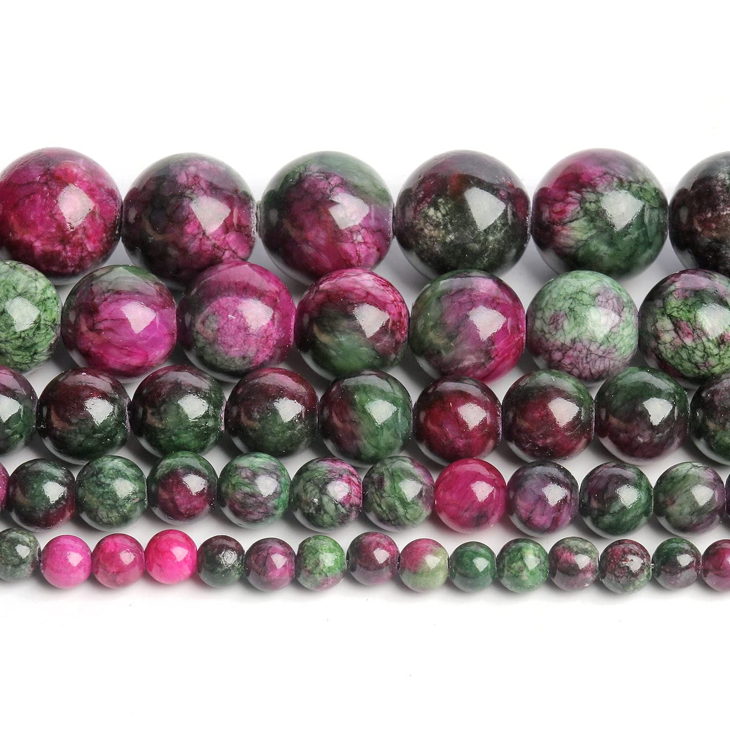 Yochus 60pcs 6mm Mixed Persian Jade Energy Healing Round Bulk Gemstone Beads for Jewelry Making Bracelet Necklace Earring DIY