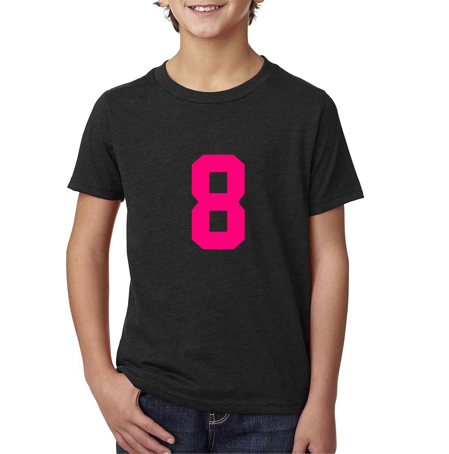 Numbers Kit(0-9),6" Tall for Sports T-Shirt Jersey Football Baseball,Iron On, Heat Transfer, Team,t-Shirt(Style A) (Fluorescent Raspberry(0-9))