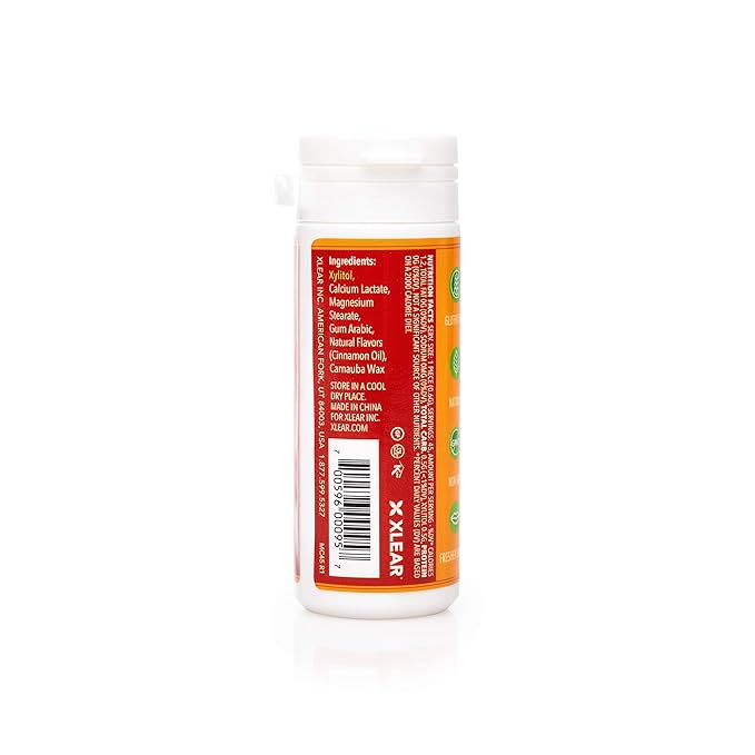 Spry Xylitol Cinnamon Mints Sugar Free Candy - Promote Oral Health, Increase Saliva Production, Stop Bad Breath, Non-GMO, Gluten-Free, 45 Count (Pack of 6)
