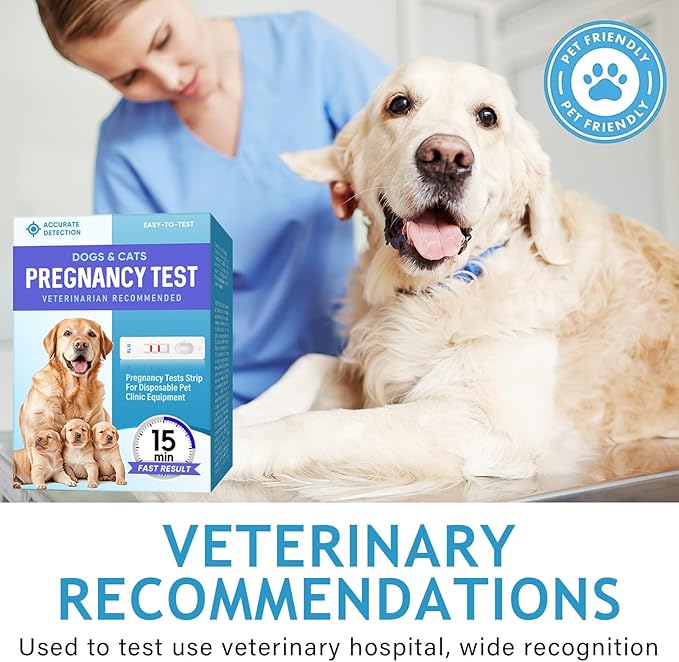 Dog Pregnancy Test Kit, Early Detection Strips for Dogs, Fast & Accurate Results in 10-15 Minutes, Easy-to-Use Home Pet Pregnancy Test