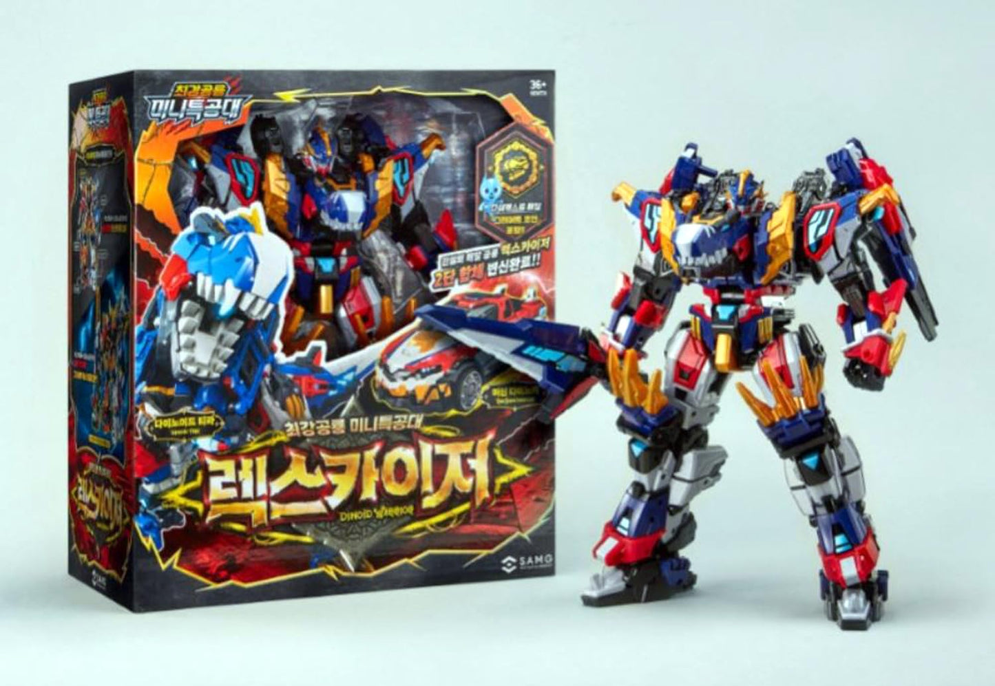 SSmall Miniforce Dinoid Warrior REX Kaiser Integration Transforming Dino Robot Car