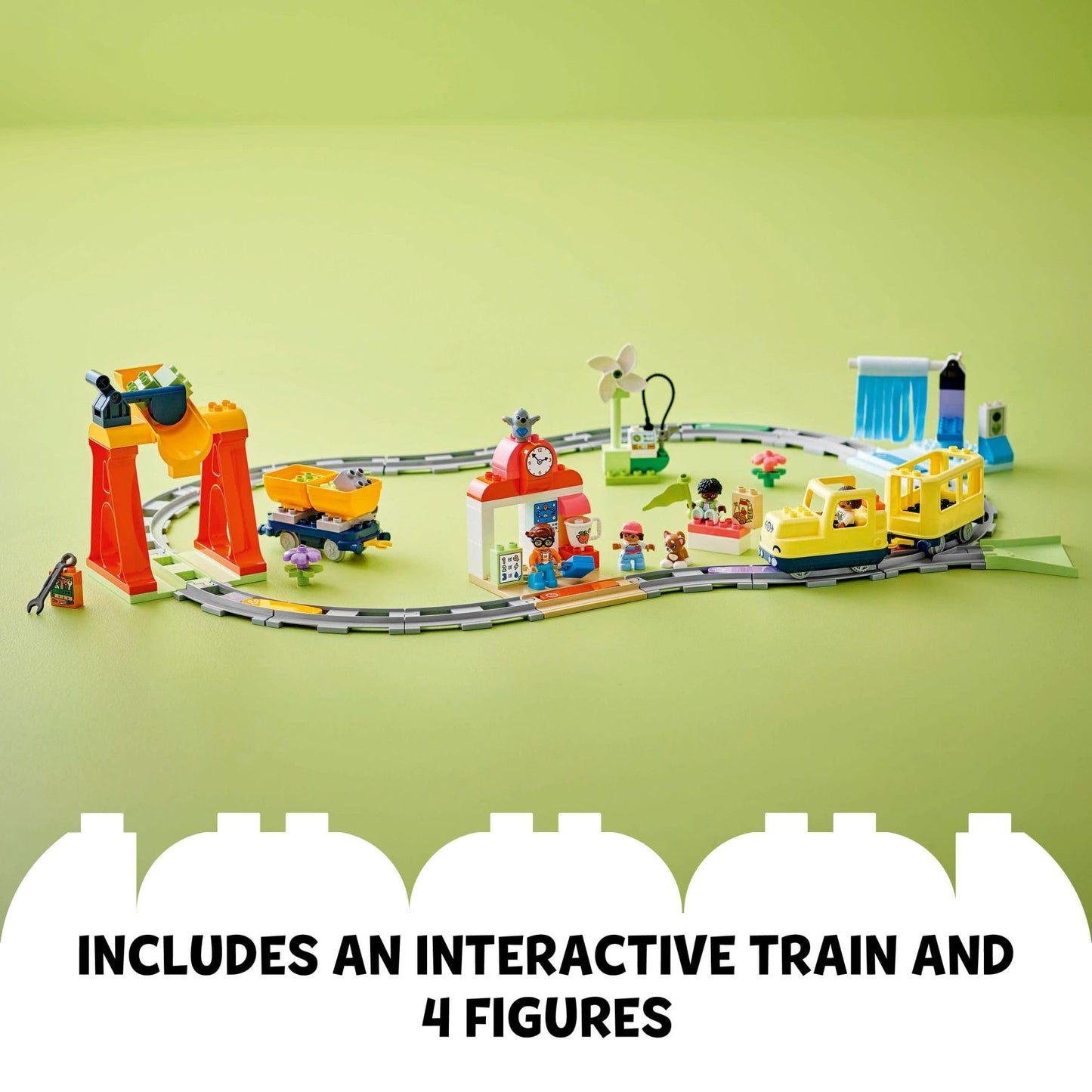 LEGO DUPLO Town Big Interactive Community Train Set - Learning Toddler Train Toy Playset for Boys and Girls, Ages 3+ - Gift Idea for Birthdays and Holidays - 10428