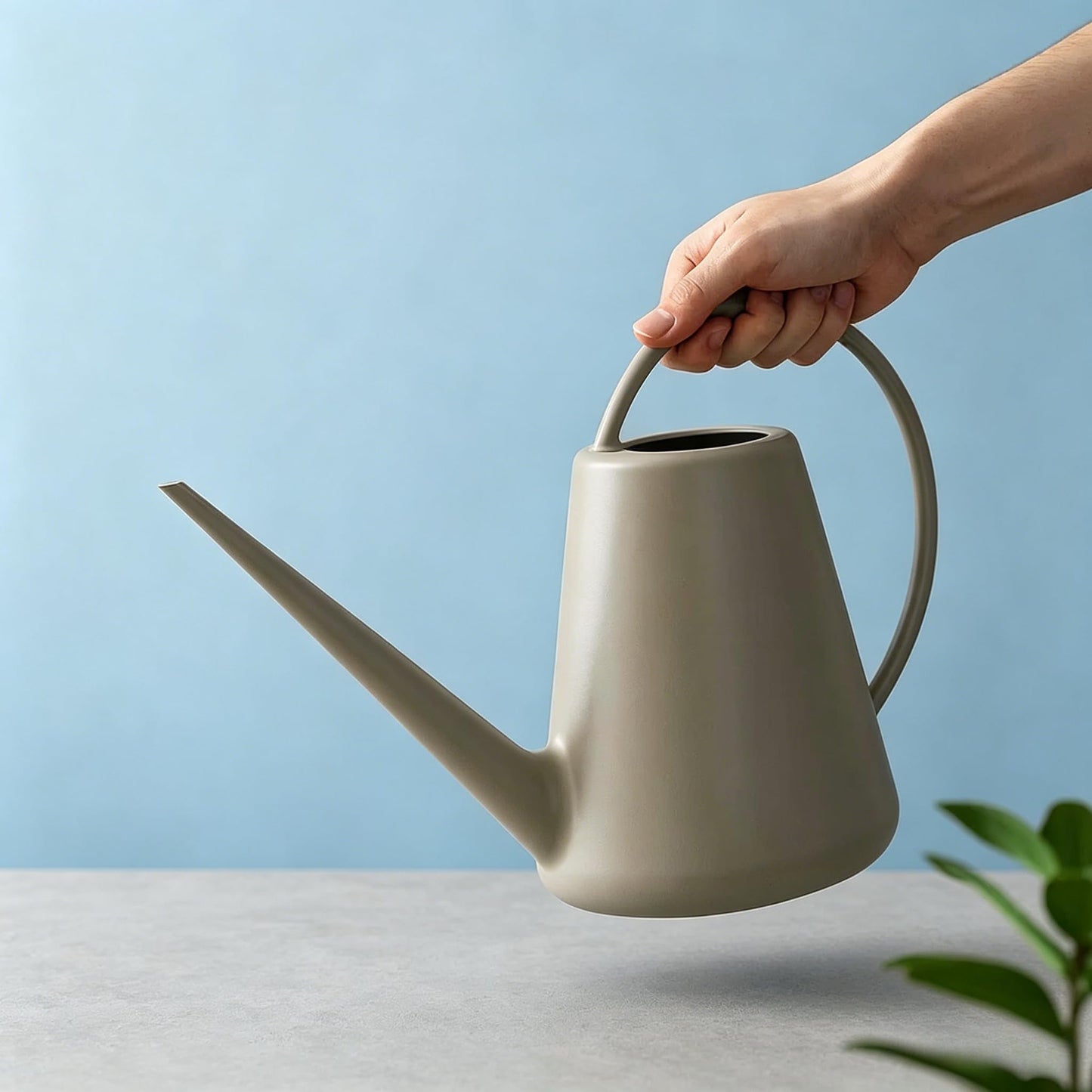 1 gal. Resin Watering Can, Birch Grey