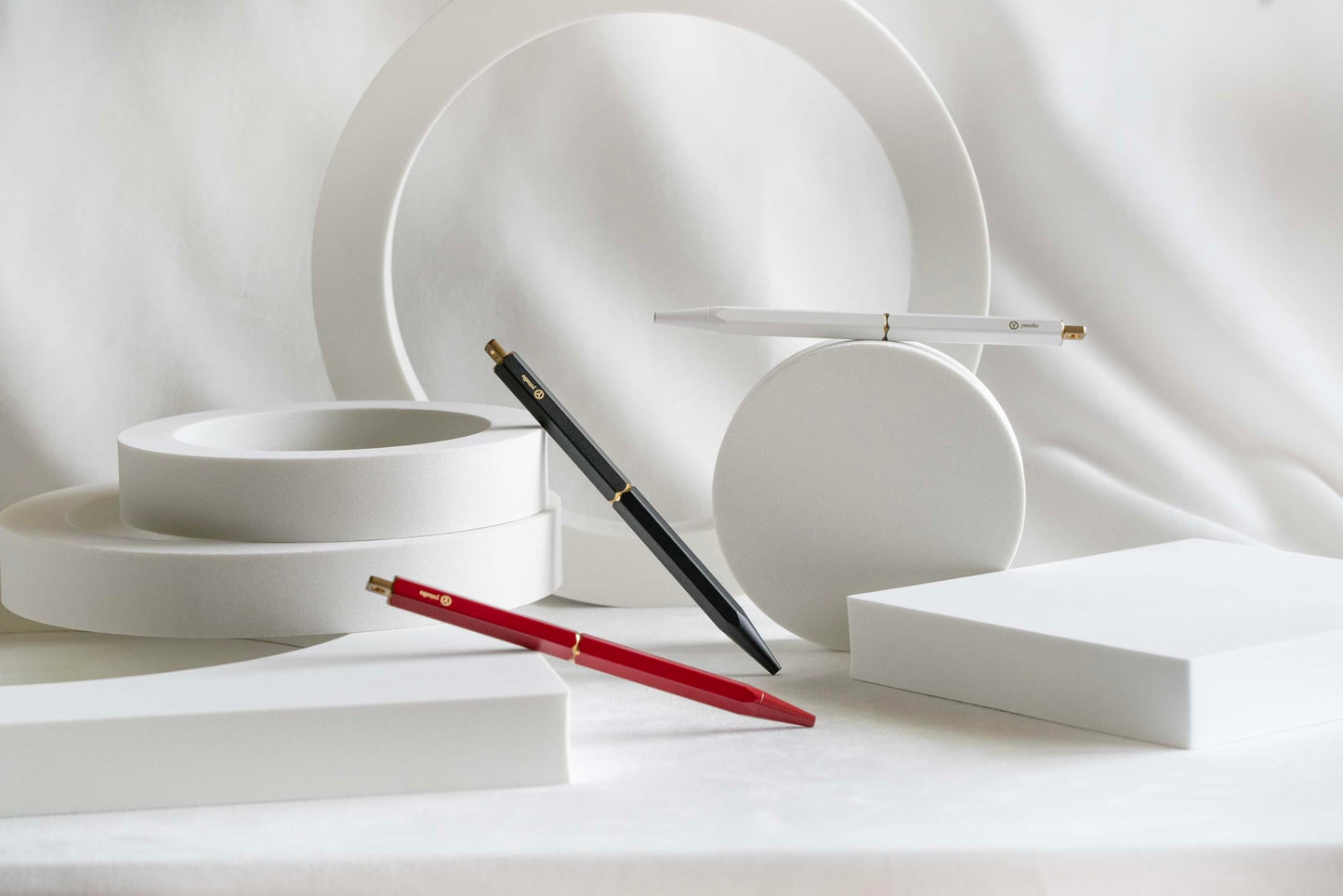 ワイスタジオ(Ystudio) Y-studio YS-STAT-26 Portable Ballpoint Pen, Gel Ink, White