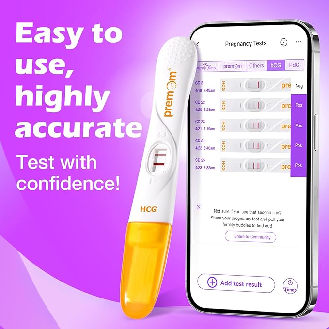 Premom Pregnancy Test Midstream: Early HCG Detection Sticks - 3 Pack Pregnant Test Kit