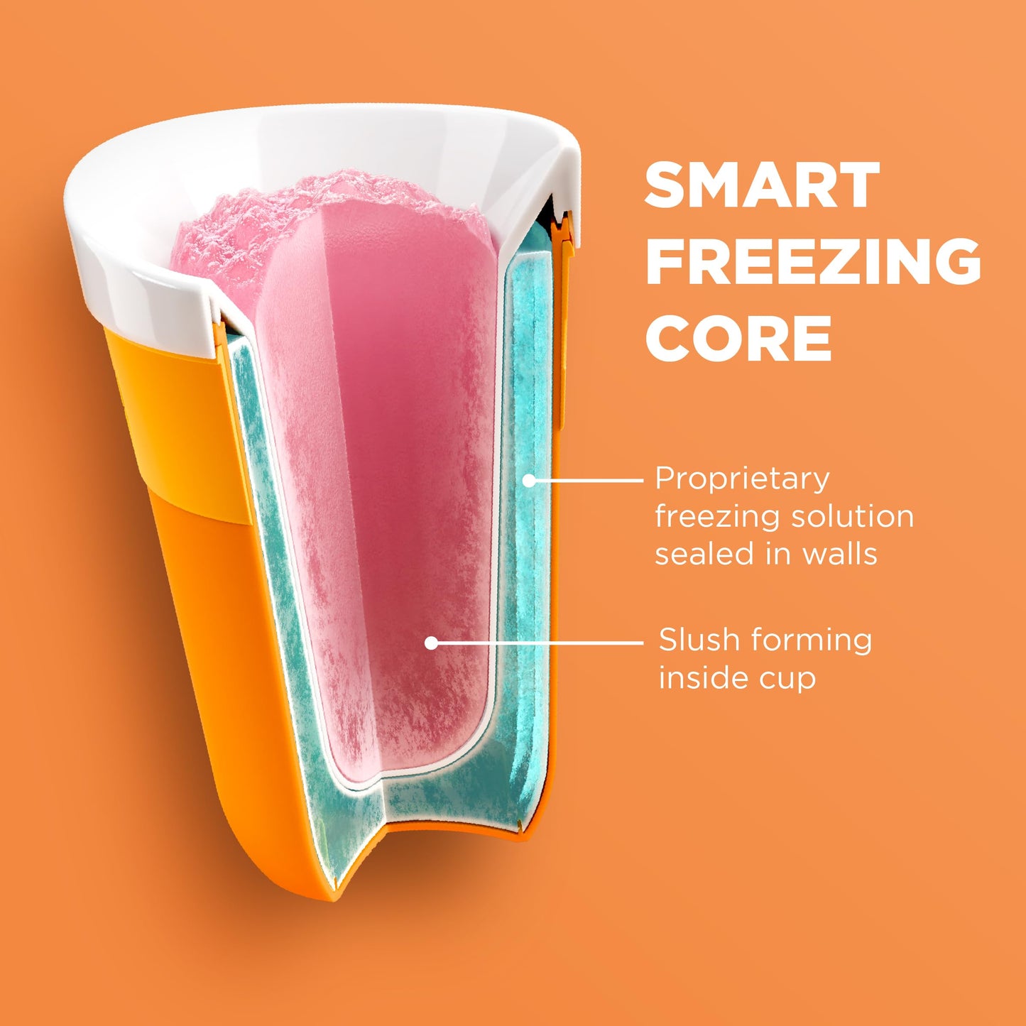 ZOKU Original Slush and Shake Maker, Compact Make and Serve Cup with Freezer Core Creates Single-Serving Smoothies, Slushies and Milkshakes in Minutes, BPA-free, Blue