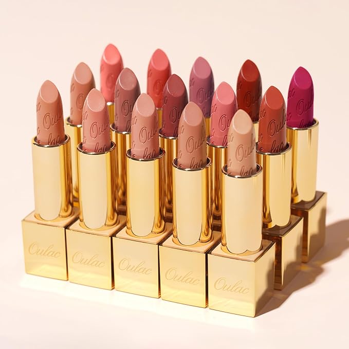 Oulac Matte Lipstick with Glow Metallic Finish - Vegan Lipstick for Women, Creamy Texture, Hydrating Clean Beauty Formula, High-End Magnetic Hook Design, GM15 She's A Lover