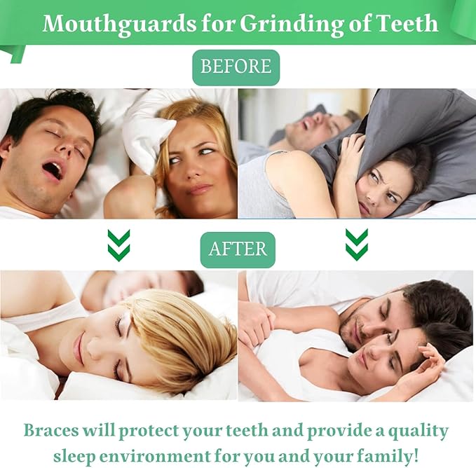 Mouth Guard for Clenching Teeth at Night, 4 Pack Night Guards for Teeth Grinding, Reusable Teeth Grinding Mouth Guard, Mouthguards for Grinding of Teeth