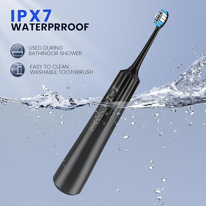 2-in-1 Electric Toothbrush with Water Flosser, Sonic Toothbrush & Dental Irrigator with 4 Modes, 600ML Water Flosser Combo