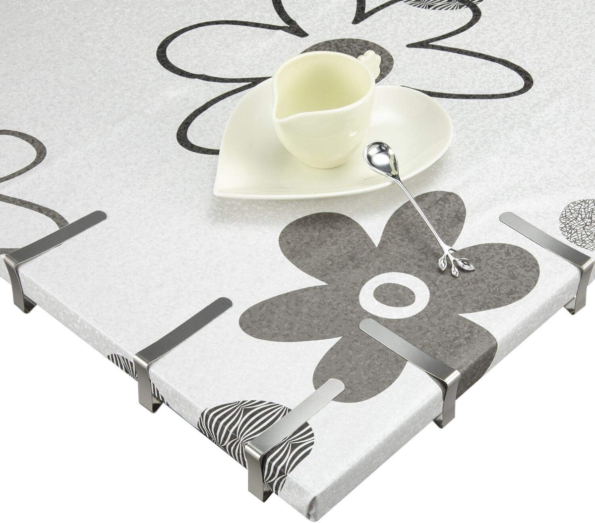 Tripole Tablecloth Clips 8 Pack Stainless Steel Table Cover Clamps Skirt Clips Home Kitchen Restaurant Use