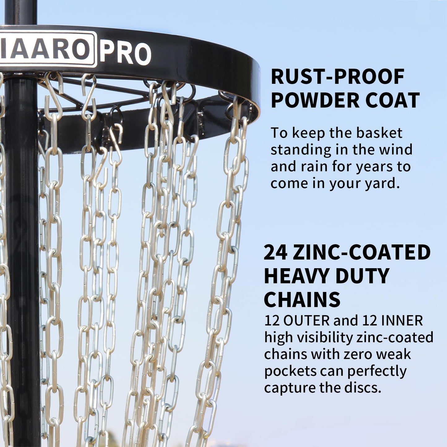 HIAARO PRO Disc Golf Basket and Disc Golf LED Light Bundle Item