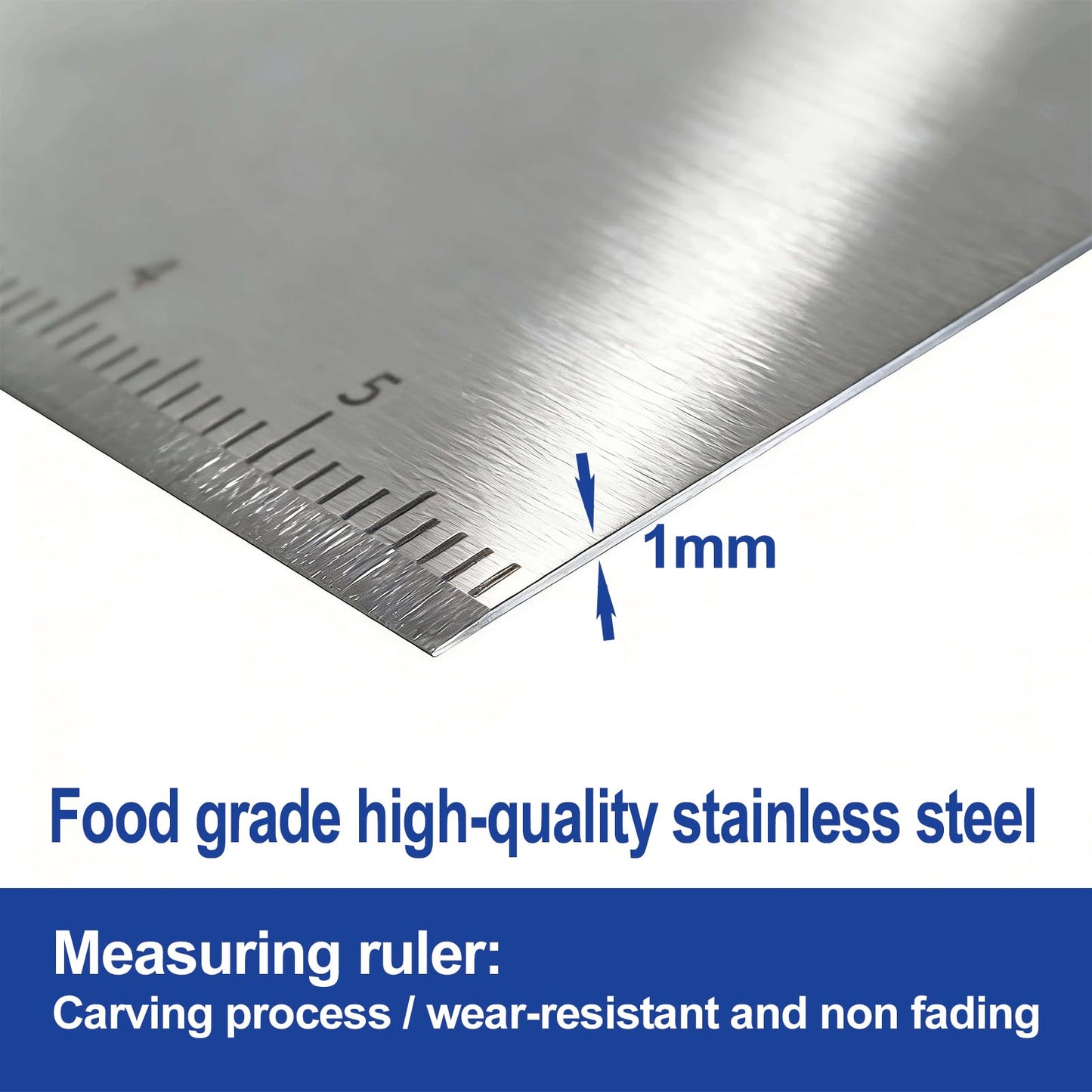 Vriysei Professional Dough Cutter & Bench Scraper - Ultimate Dough Scraper Tool with Stainless Steel Blade & Wood Handle (2)