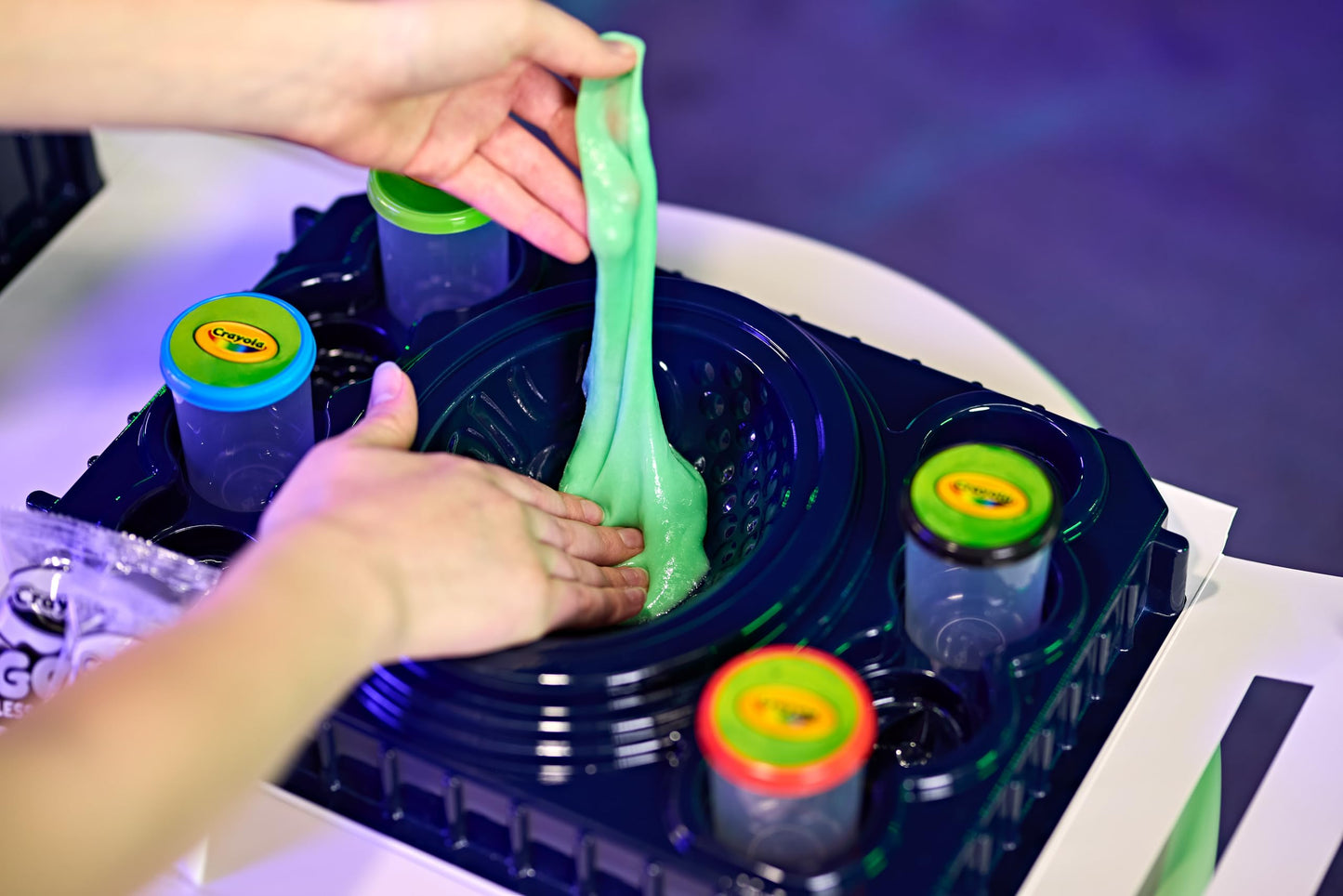 Crayola Goo All-in-1 Sensory Station, Galactic Slime Making Kit for Kids, Essential Easter Basket Stuffers, Less Mess, DIY Arts & Crafts Set, Gifts for Kids, Ages 6+