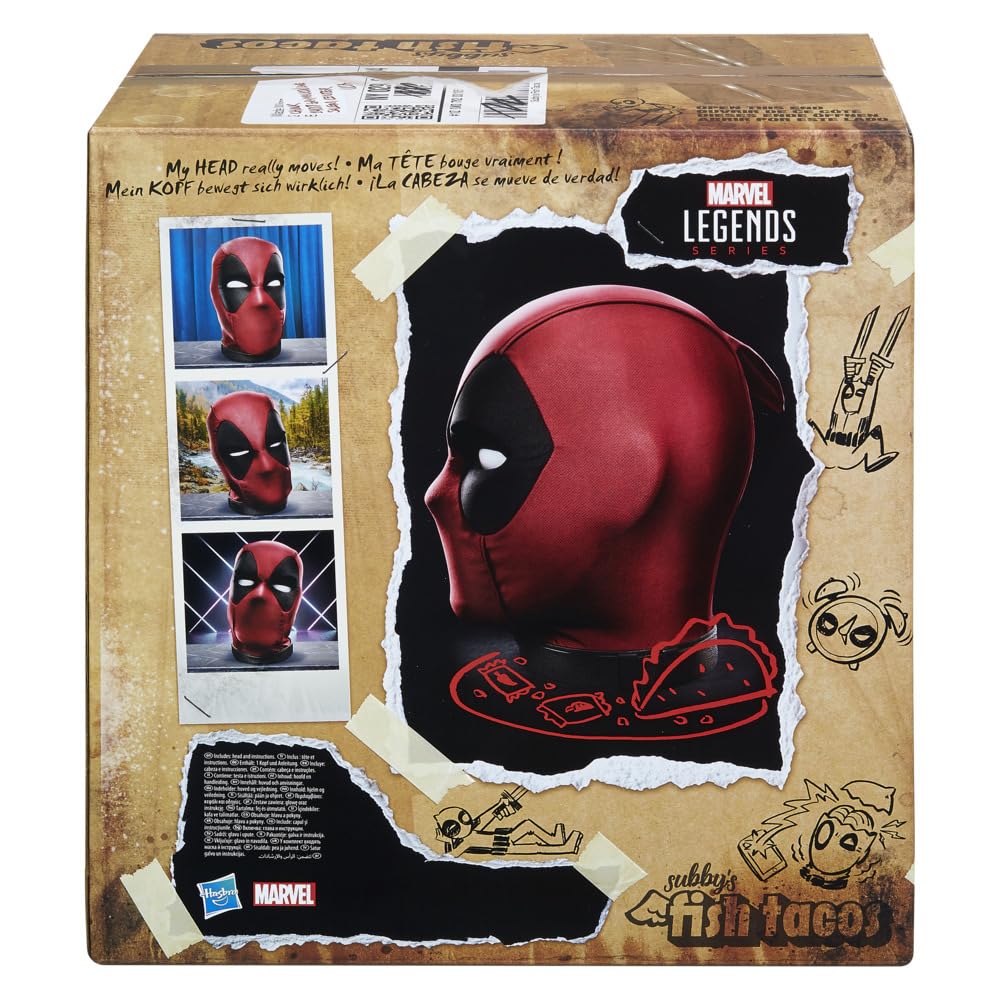 Marvel Legends Deadpool’s Head Premium Interactive, Moving, Talking Electronic, App-Enhanced Adult Collectible, with 600+ SFX and Phrases