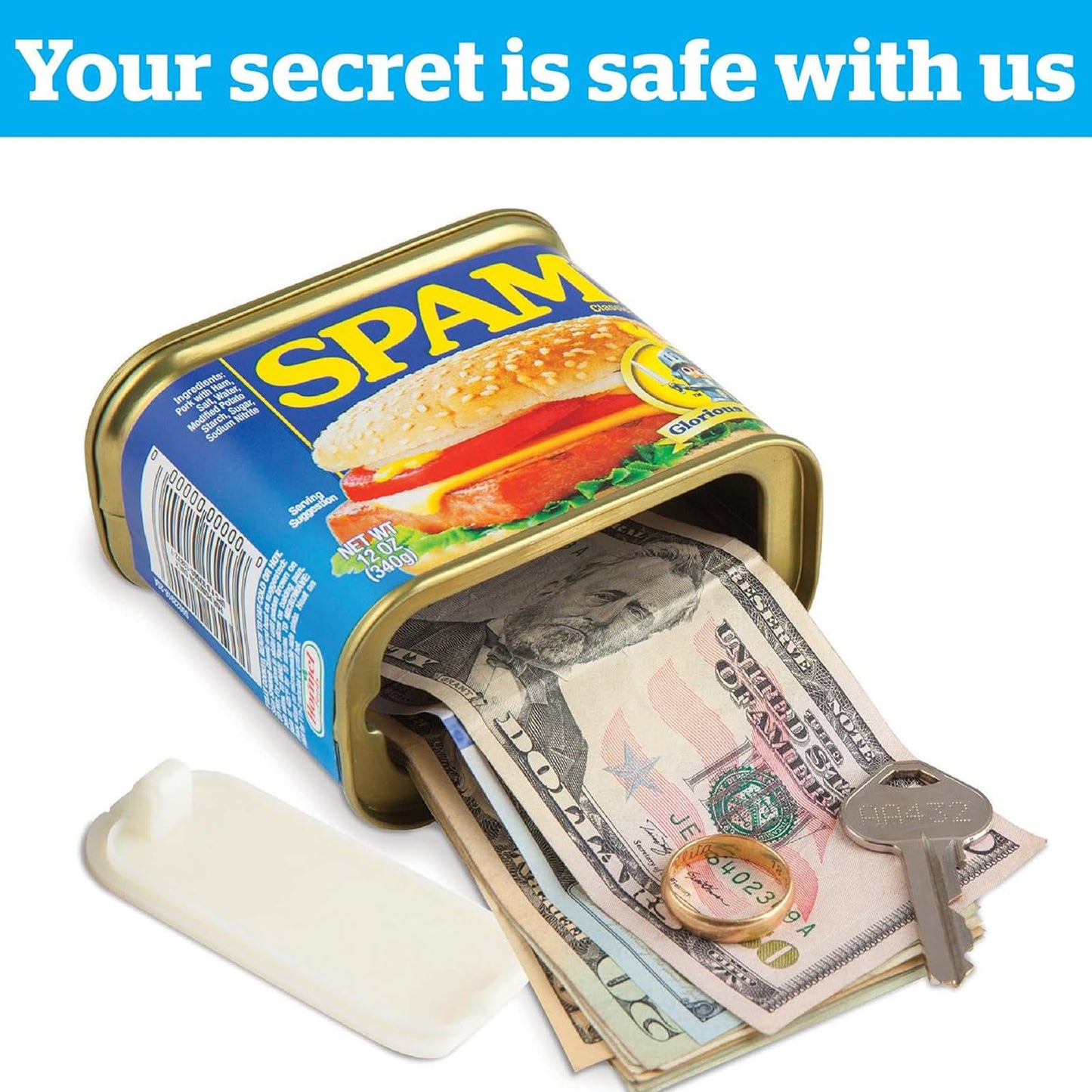BigMouth Spam Diversion Can Safe, Hidden Stash Container for Valuables, Realistic Weighted Secret Compartment