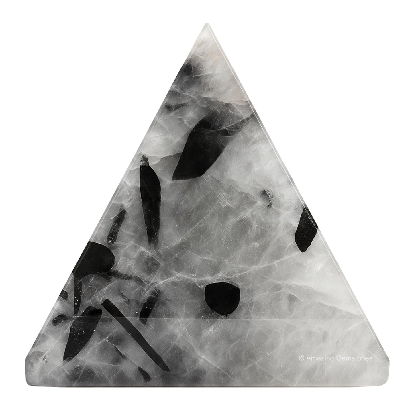 Amazing Gemstone Black Rutilated Quartz Pyramid Crystal Healing Stones - 2" Great Pyramid Figurine of Natural Stone Pyramid for Meditation, Reiki, Chakra Balancing and Crystal Pyramids Grid