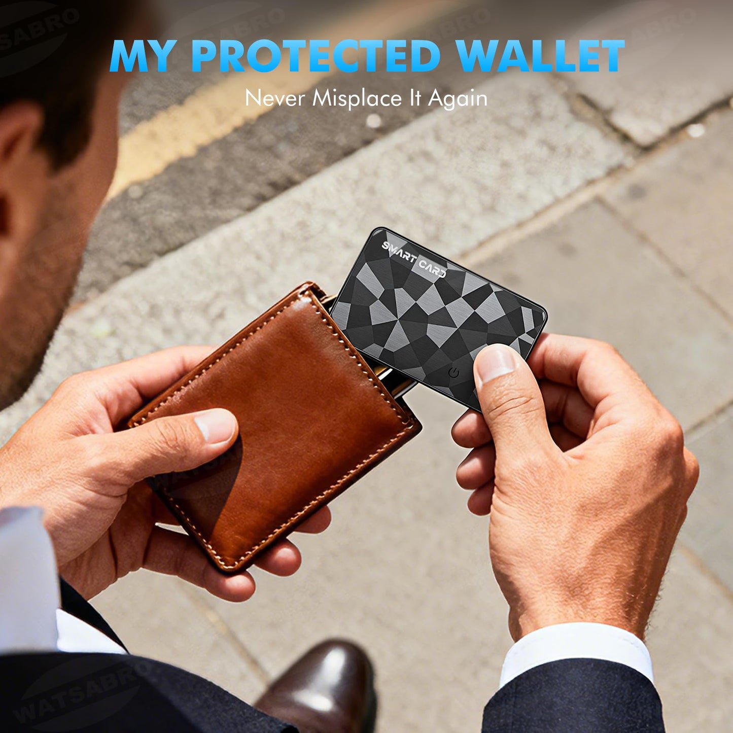 Wallet Tracker Card for iOS & Android, 6-13 Year Battery Slim Bluetooth Smart Card, Credit Card Size Smart GPS for Wallet Passport, Works with Apple Find My & Google Find Hub, Wireless Charging (1)