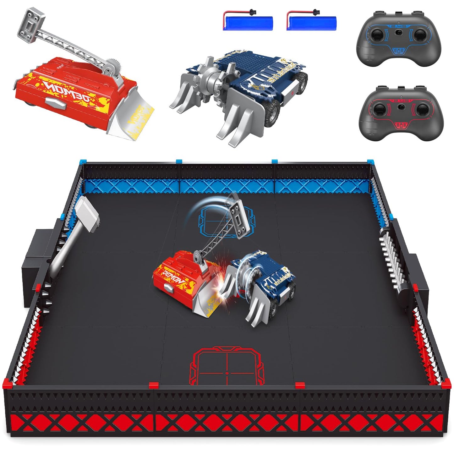 Mostop Battle Robots Arena Set, Interactive RC Fighting Robots Toy - 2.4Ghz Remote Control Robot Toys for Kids, Rechargeable Battle Bots with Arena, Combat Robots STEM Toys for Boys Girls