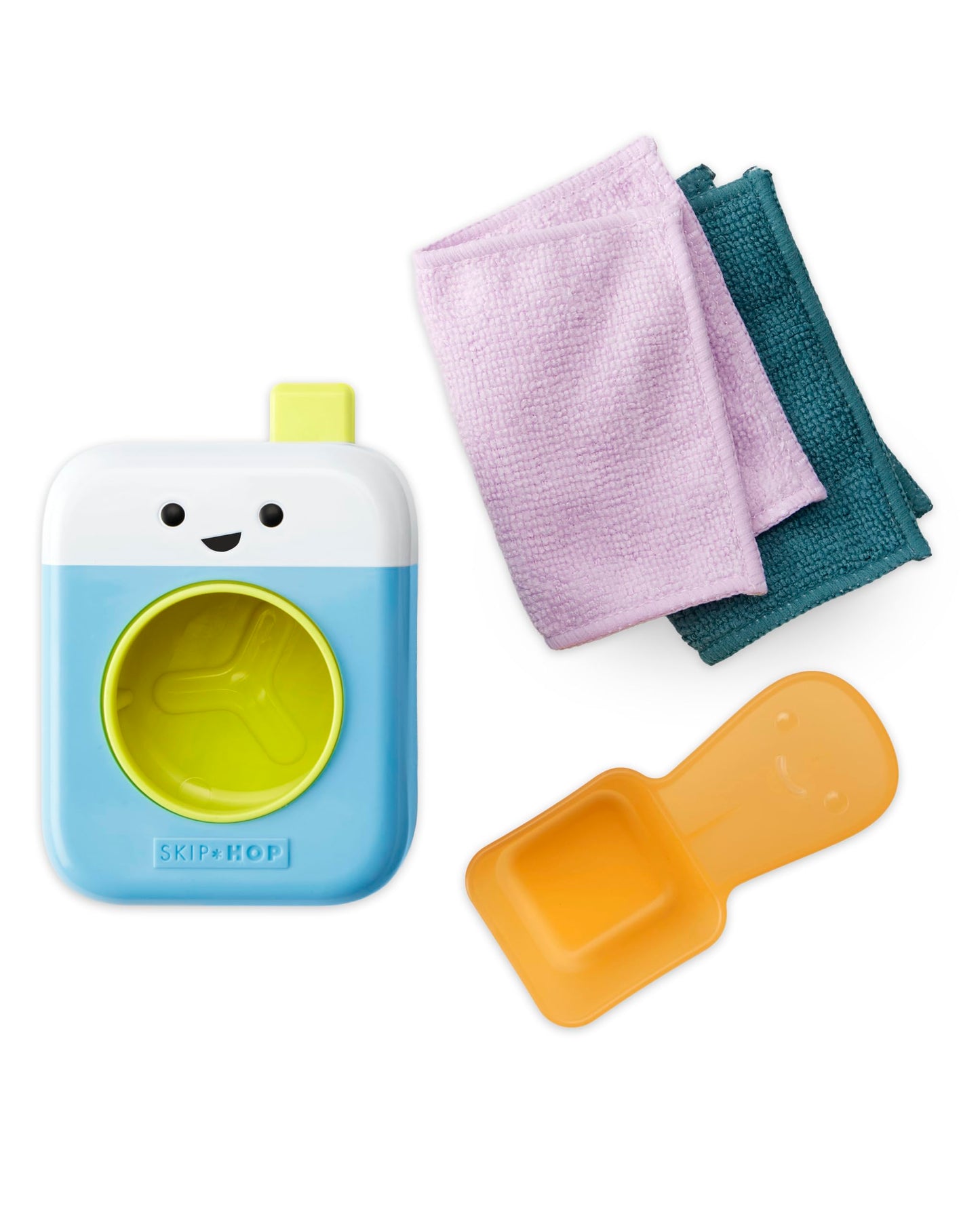 Skip Hop Baby Bath Toy Fresh & Clean Spin Cycle 4-Piece Laundry Pretend Play Set and Bathtub Sensory Development Toy Age 12m+