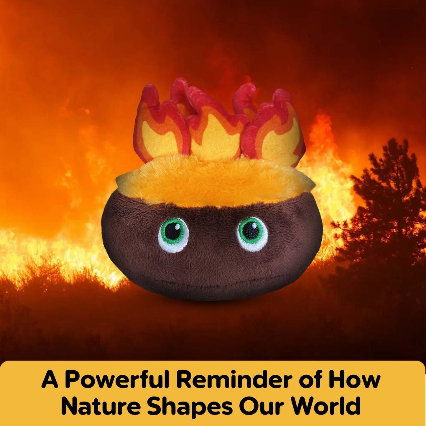 Thunderheads Wildfire Plushie, STEM Tool for Exploring Climate, Natural Disasters & Earth Science, Eco-Conscious Weather Gift for Nature Enthusiasts, Firefighters and All who Love Our Planet