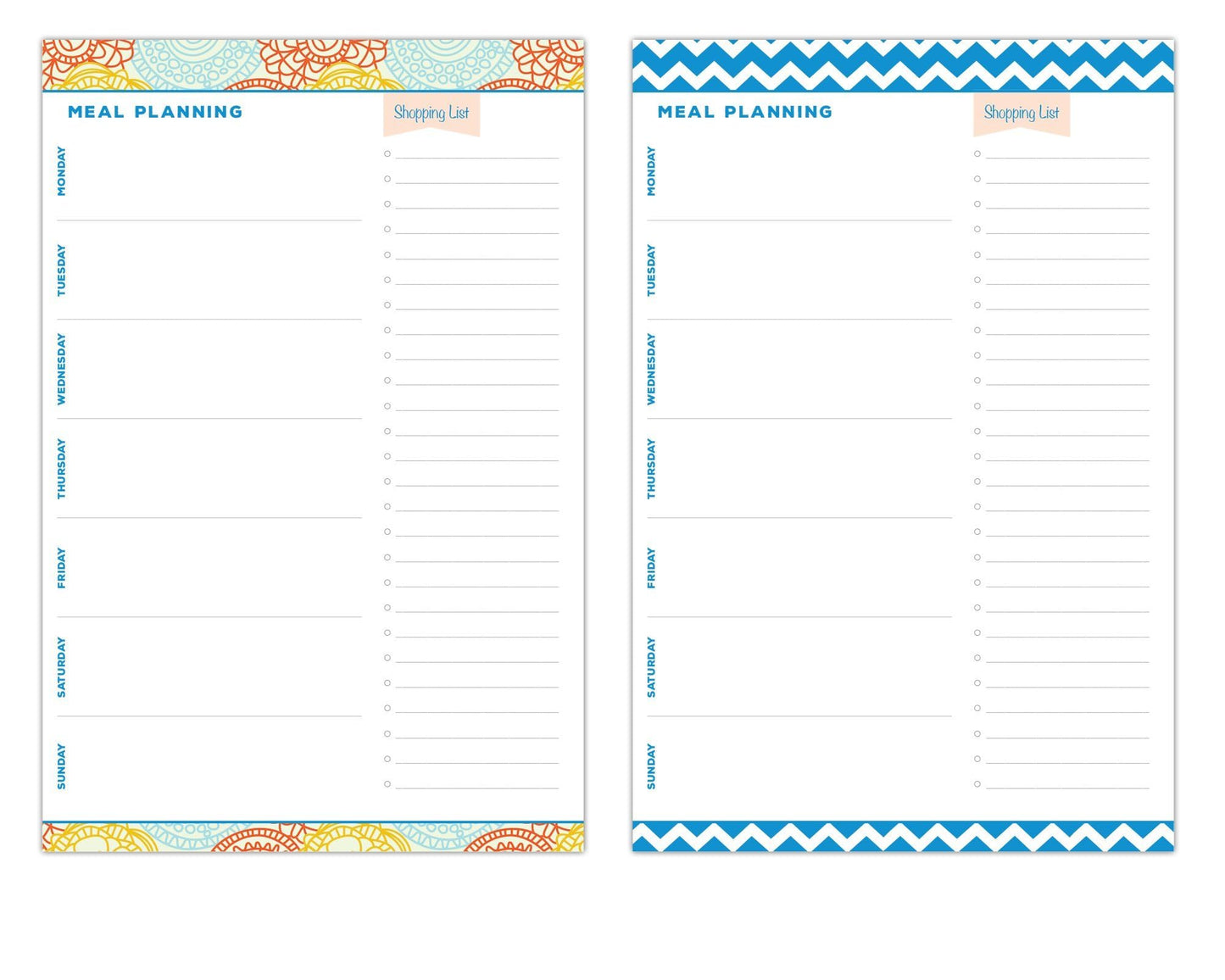Meal Planning Pad 6"x9", 80 Sheets Per Pad