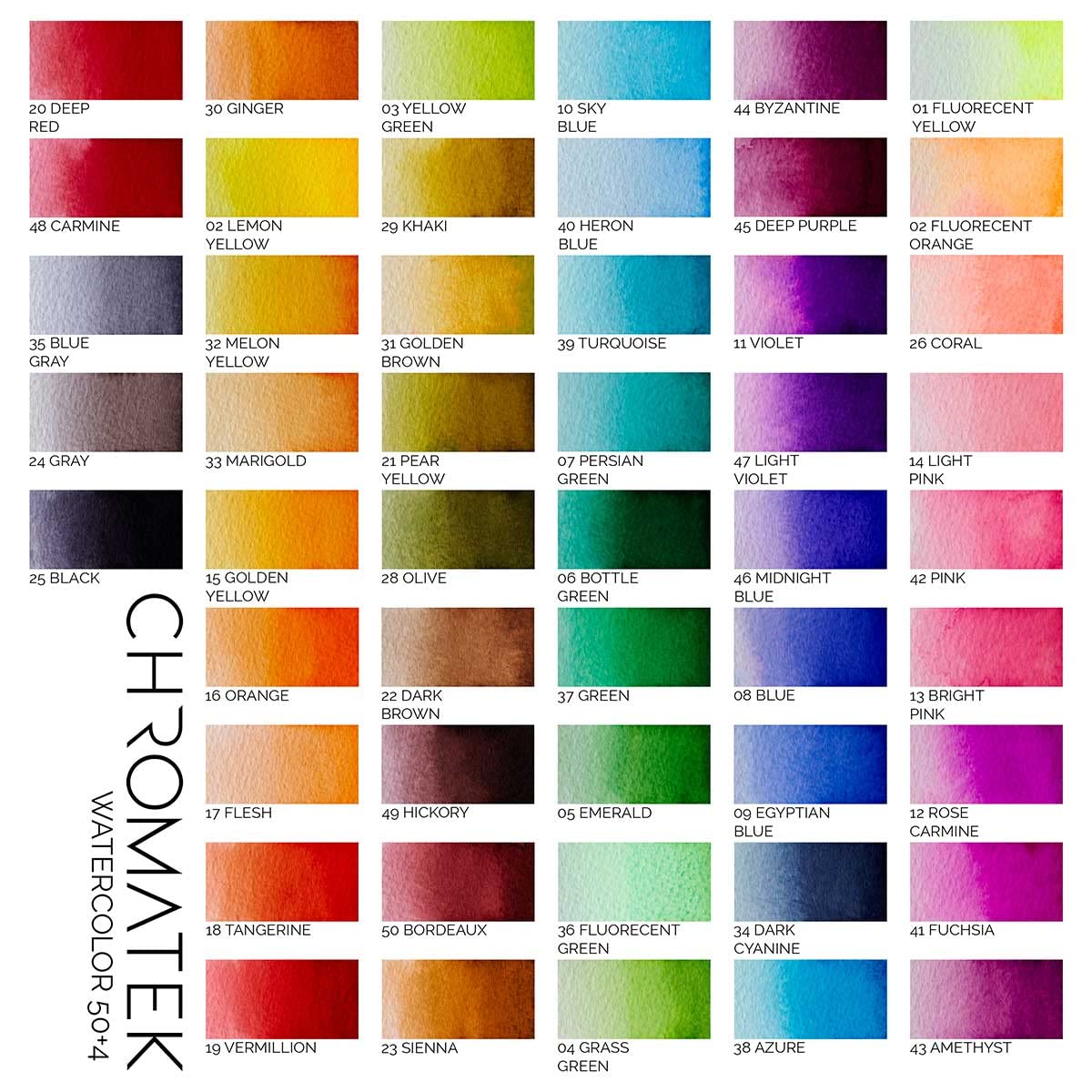CHROMATEK 54 Watercolor Pens Set | Including 15 Page Pad & Online Video Tutorial Series | 4 Aquapens & 50 Unique Colors | Brush Pens | Easily Blendable, Vivid, Smooth | Professional Art Supplies