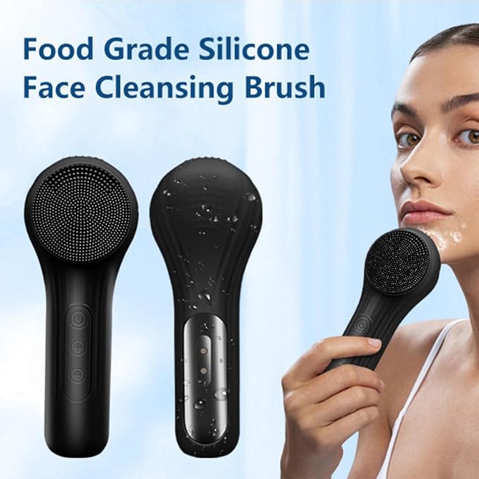 Facial Cleansing Brush face Scrubber Waterproof and Rechargeable Face Scrub Brush for Men & Women, Electric Silicone Face Scrubber for Facial, Electric Deep Cleaning, Exfoliating and Massaging