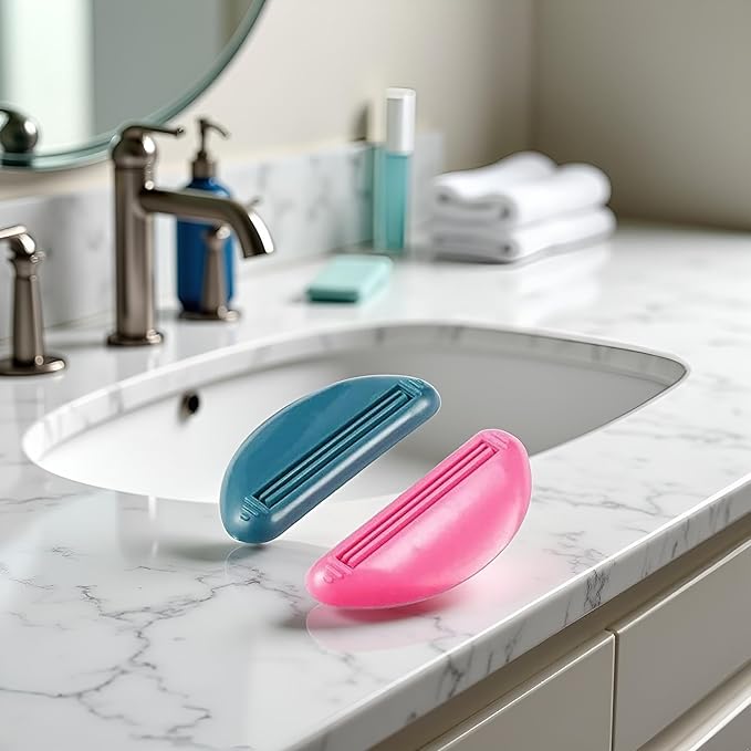 2Pcs Toothpaste Squeezer Squeeze Tooth Paste Tube Cosmetics Cleanser Extruder Clamps Toothpaste Dispenser Toothpaste Clip, Convenient and Attractive, Daily Living Tube Squeezing Aids