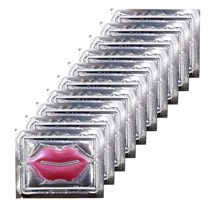 30PCS Collagen Lip Mask,Crystal Moisturizing Lip Mask Sheet Lip Patches for Dry Lips & Anti-Chapped, Lip Care Pads, Plumping Your Lip, Rose Pink