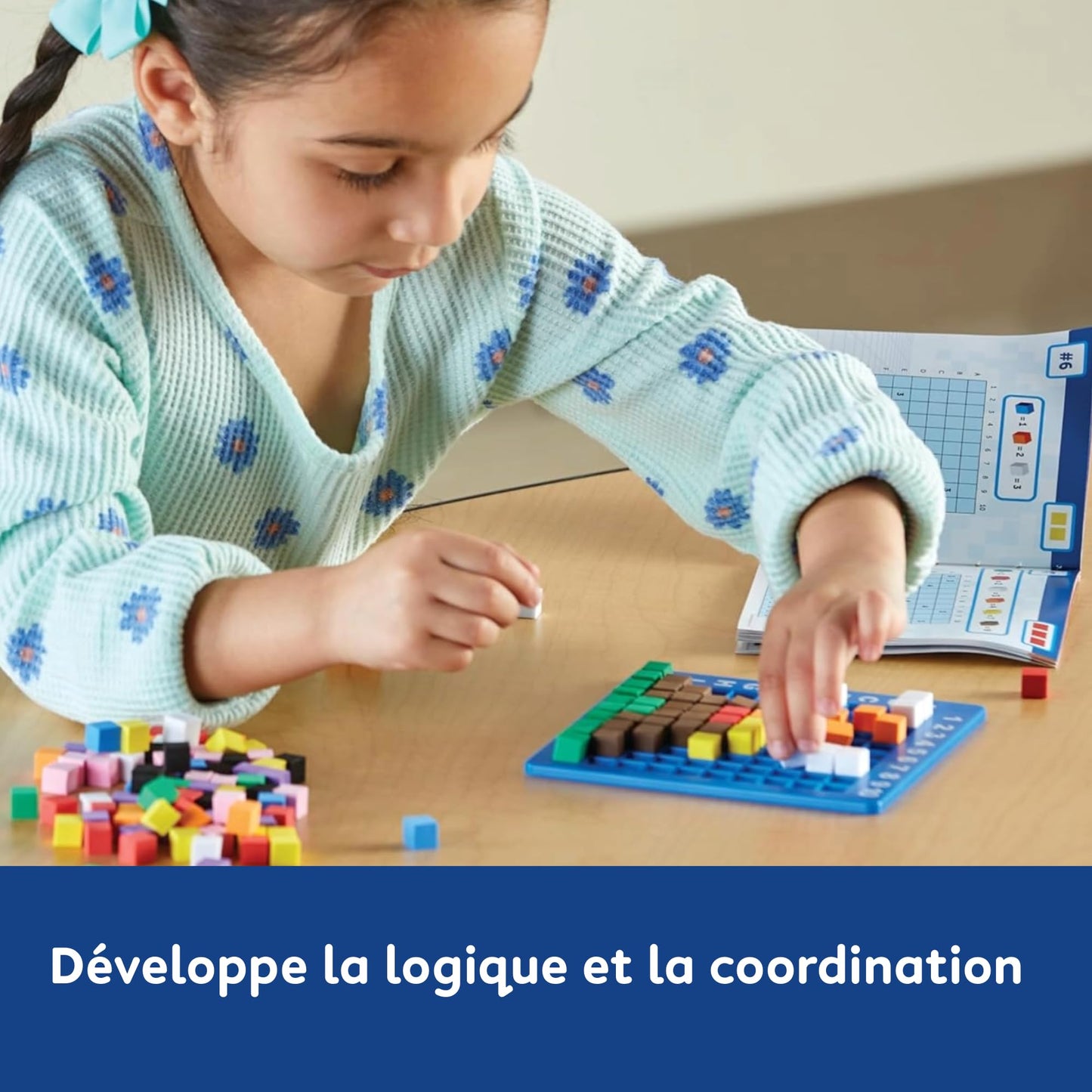 Learning Resources STEM Explorers Pixel Art Challenge - Science Kits & STEM Activities for Kids, Pattern Blocks, Fine Motor Skills, Math Manipulatives, Sorting and Counting, Gifts for Boys and Girls