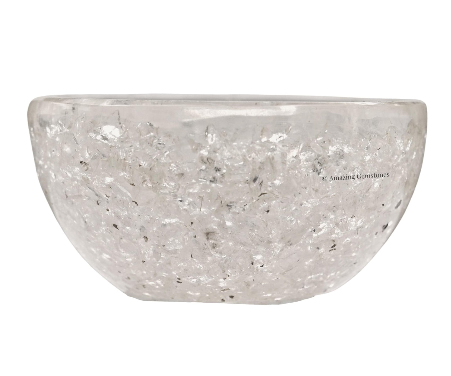 Amazing Gemstone Clear Quartz Orgonite Orgone Crystal Gemstone Bowl - 3" Orgonite Clear Quartz Crystal Bowl for Meditation, Crystals and Healing Stones Gift and Protection