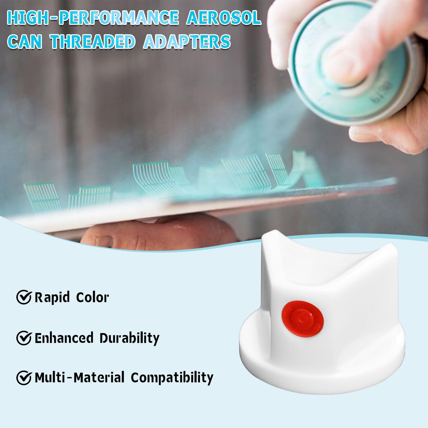 Universal Spray Can Nozzle Kit for Montana/Different Spray Cans - 20 Assorted Caps & Tips - Graffiti, Auto Repair, DIY Projects - High-Efficiency Paint Saver & Handle Attachments