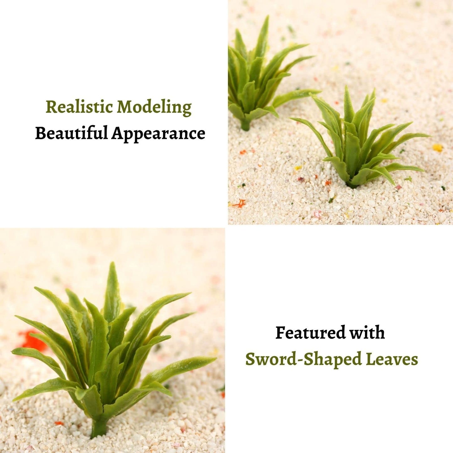 Yetaha 50pcs Green Shrubs Bush Model, Aritificial Plants, Railway Wargame Park Diorama Scenery HO 3.5cm, Architecture Model Railroad Scenery